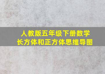 人教版五年级下册数学长方体和正方体思维导图