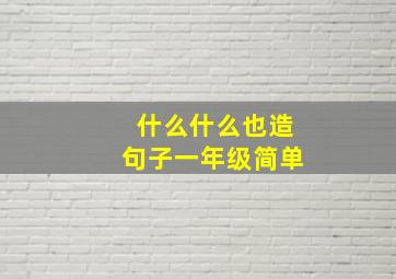 什么什么也造句子一年级简单