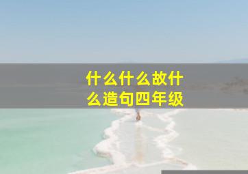 什么什么故什么造句四年级