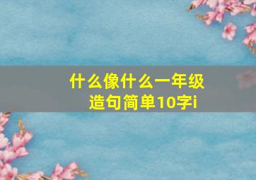 什么像什么一年级造句简单10字i