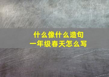 什么像什么造句一年级春天怎么写