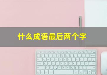 什么成语最后两个字