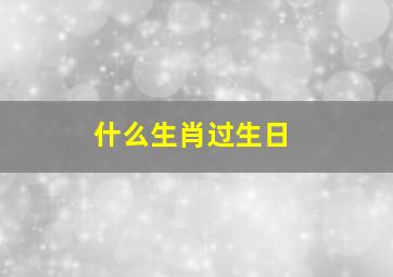 什么生肖过生日