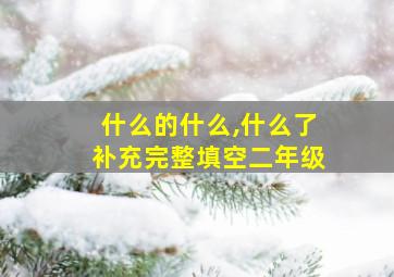 什么的什么,什么了补充完整填空二年级