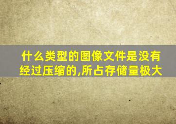 什么类型的图像文件是没有经过压缩的,所占存储量极大