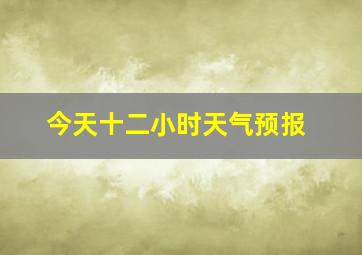 今天十二小时天气预报