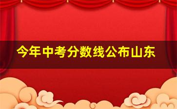 今年中考分数线公布山东