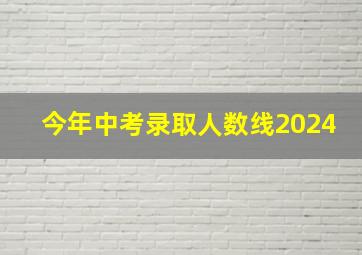 今年中考录取人数线2024