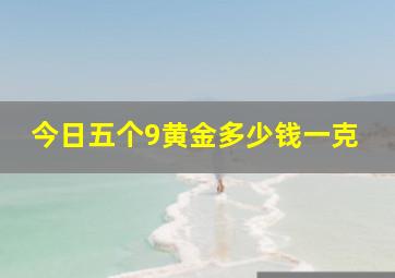 今日五个9黄金多少钱一克