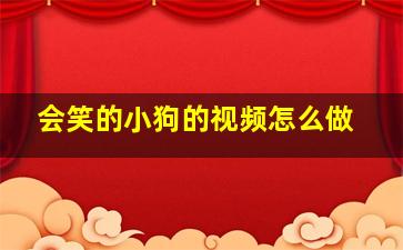 会笑的小狗的视频怎么做