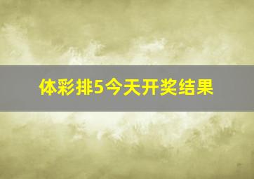 体彩排5今天开奖结果