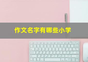 作文名字有哪些小学