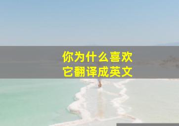 你为什么喜欢它翻译成英文