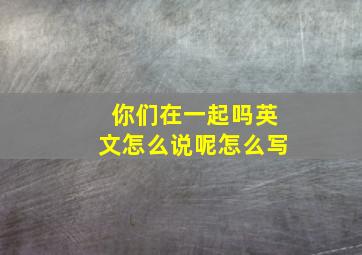 你们在一起吗英文怎么说呢怎么写