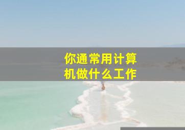 你通常用计算机做什么工作