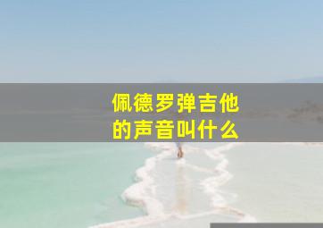 佩德罗弹吉他的声音叫什么