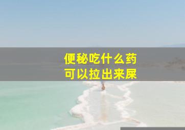 便秘吃什么药可以拉出来屎