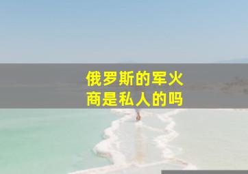 俄罗斯的军火商是私人的吗