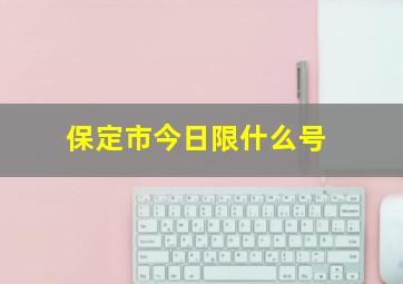 保定市今日限什么号