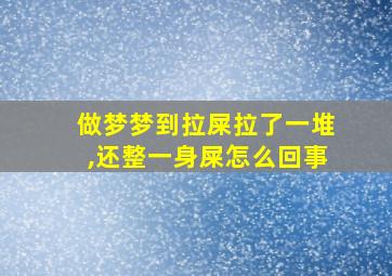 做梦梦到拉屎拉了一堆,还整一身屎怎么回事