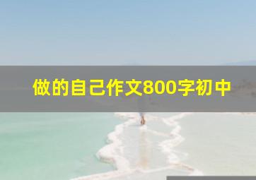 做的自己作文800字初中