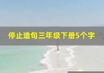 停止造句三年级下册5个字