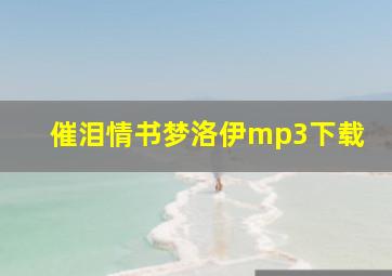 催泪情书梦洛伊mp3下载