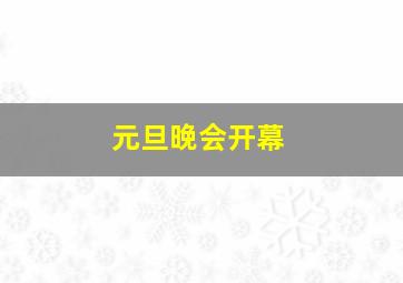 元旦晚会开幕