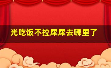 光吃饭不拉屎屎去哪里了