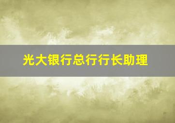 光大银行总行行长助理