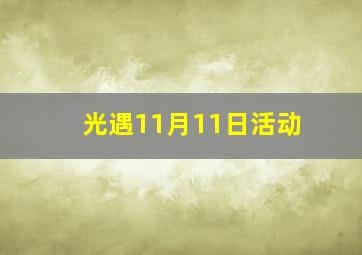 光遇11月11日活动