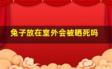 兔子放在室外会被晒死吗