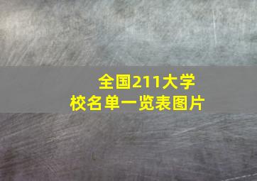 全国211大学校名单一览表图片