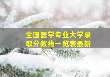 全国医学专业大学录取分数线一览表最新