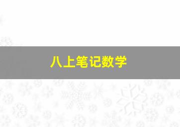 八上笔记数学