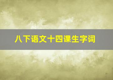 八下语文十四课生字词