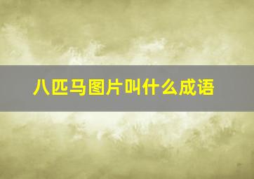 八匹马图片叫什么成语