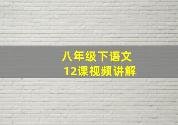 八年级下语文12课视频讲解