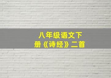 八年级语文下册《诗经》二首