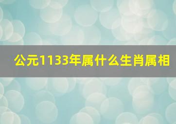 公元1133年属什么生肖属相