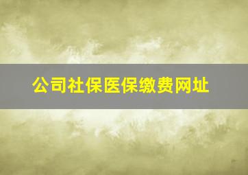 公司社保医保缴费网址