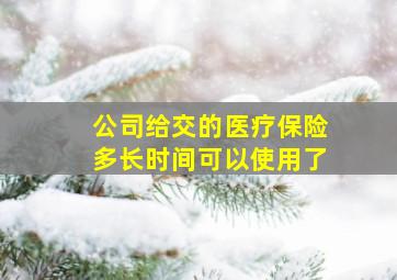 公司给交的医疗保险多长时间可以使用了