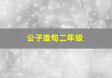 公子造句二年级