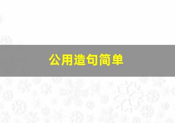 公用造句简单