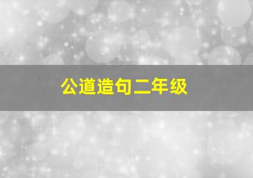 公道造句二年级