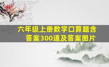 六年级上册数学口算题含答案300道及答案图片