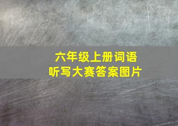 六年级上册词语听写大赛答案图片