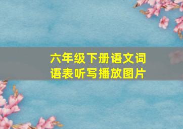 六年级下册语文词语表听写播放图片