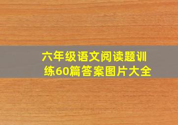 六年级语文阅读题训练60篇答案图片大全