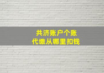 共济账户个账代缴从哪里扣钱